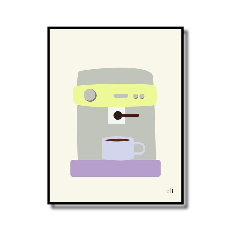 Print in lijst koffiezet apparaat