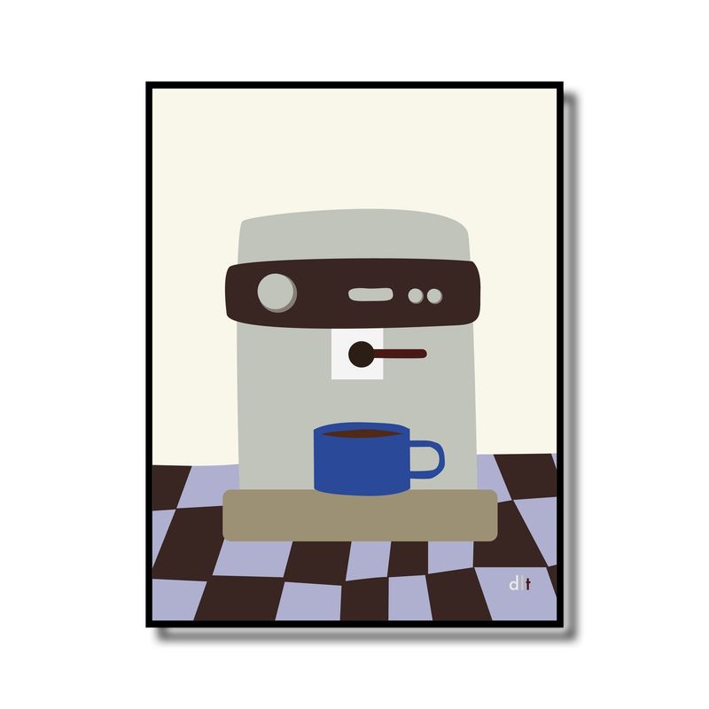 Print in lijst Koffie zetten