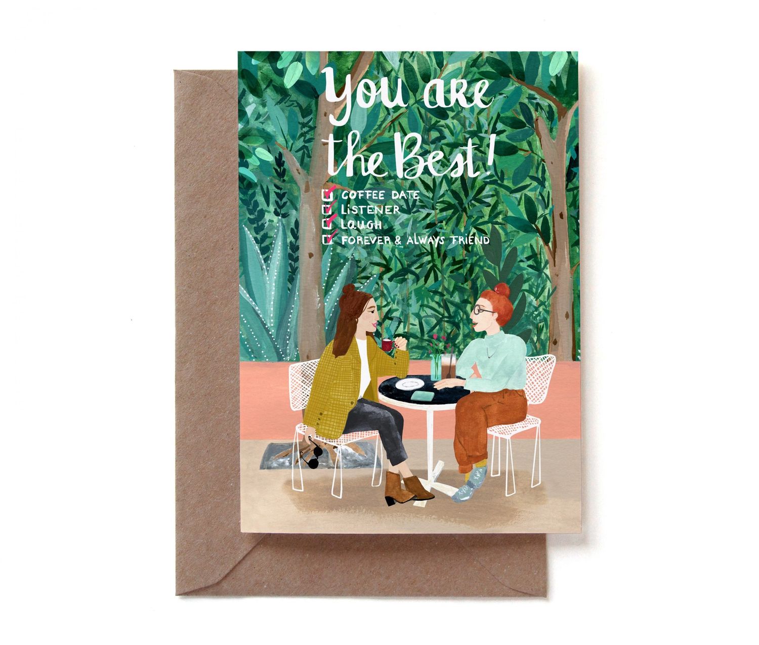 Dubbele kaart &#39;You are the best!&#39;