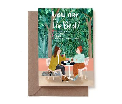 Dubbele kaart &#39;You are the best!&#39;