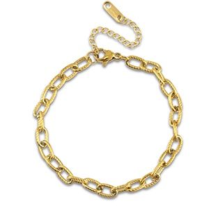 Armband stainless steel twisted Gold