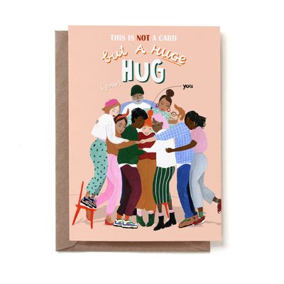 Dubbele kaart &#39;huge grouphug&#39;