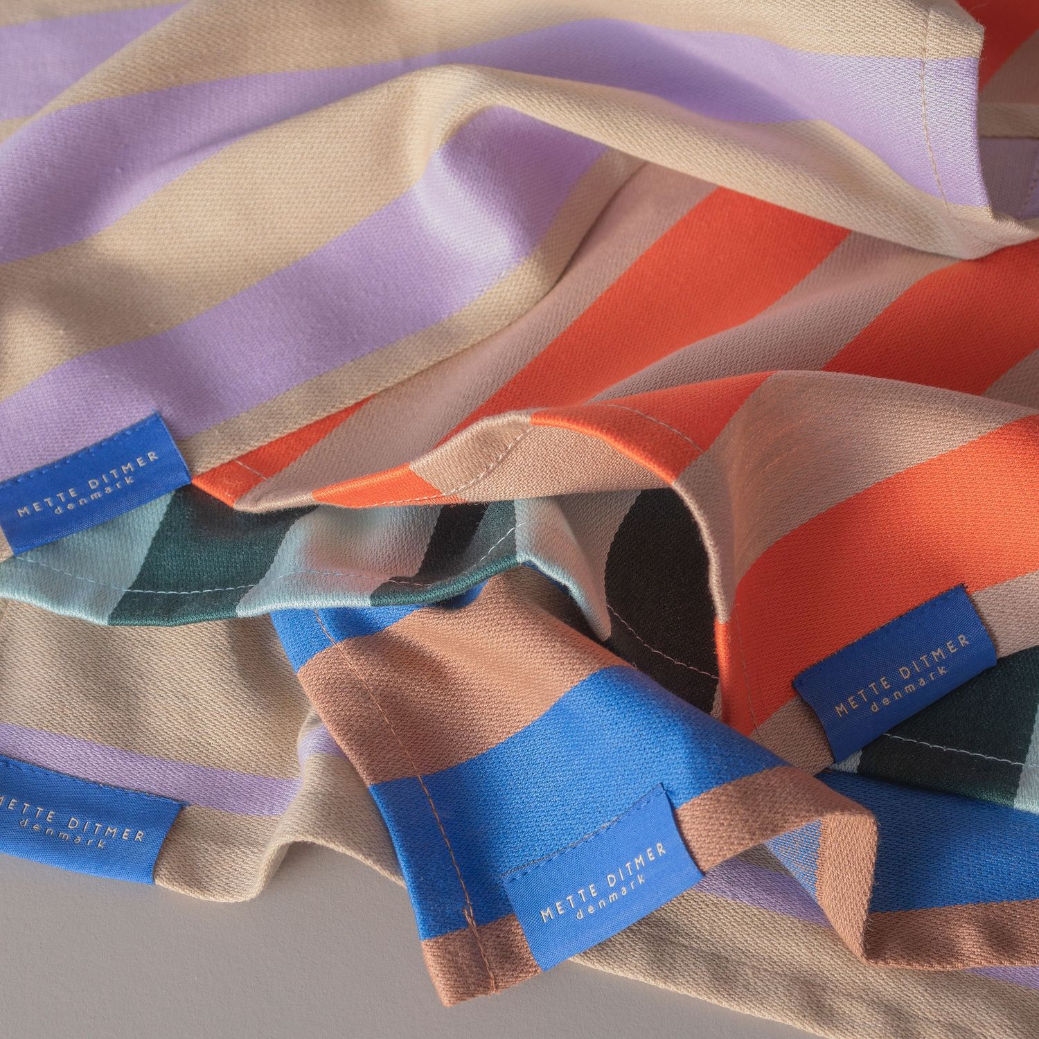 Mette Ditmer · STRIPES vaatdoek latte · 2-pack