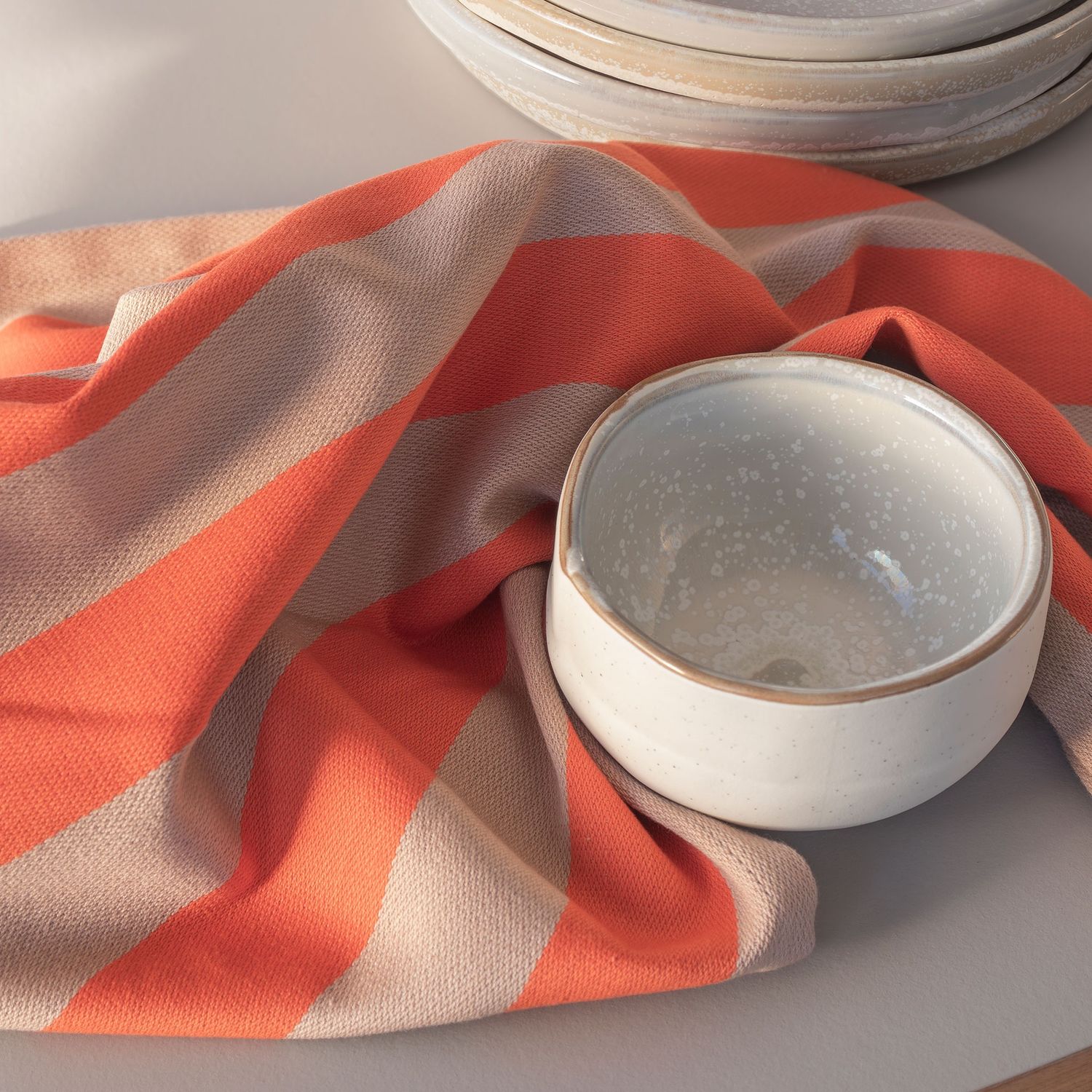 Mette Ditmer · STRIPES theedoek latte · 2-pack