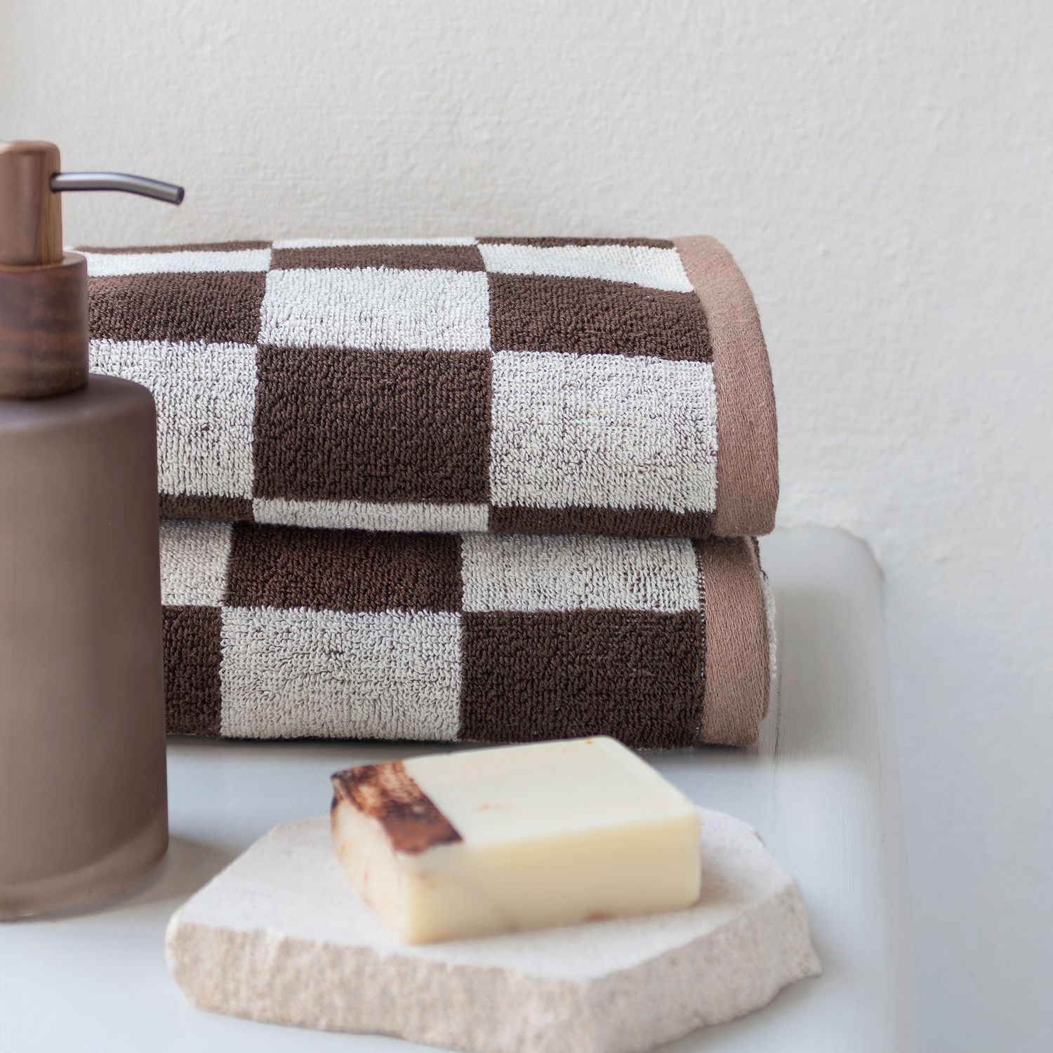 Mette Ditmer · RETRO handdoek · Chocolate 2-pack