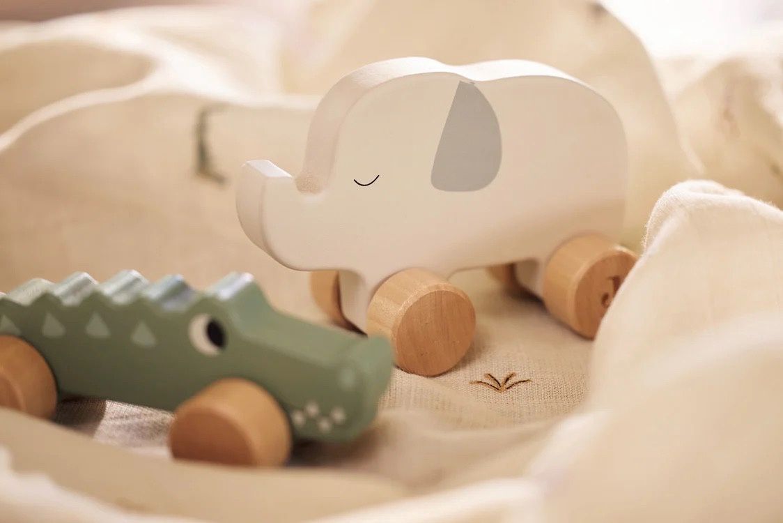 Jollein · Houten Olifant op wielen - Jungle Jambo