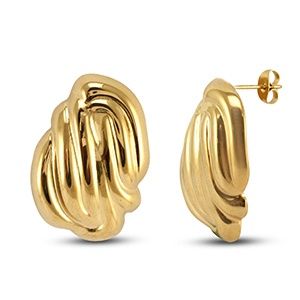 Oorbellen goud cloud rib