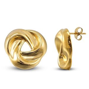 Oorbellen goud knot rib