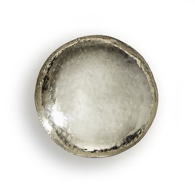 Schaaltje metaal gehamerd · rond