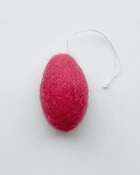 Eitje van vilt pasen · roze