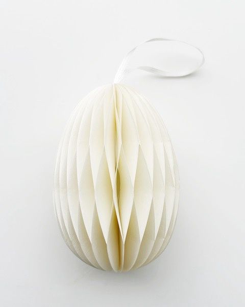 Honeycomb eitje van papier pasen · wit