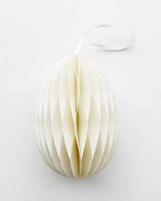 Honeycomb eitje van papier pasen · wit