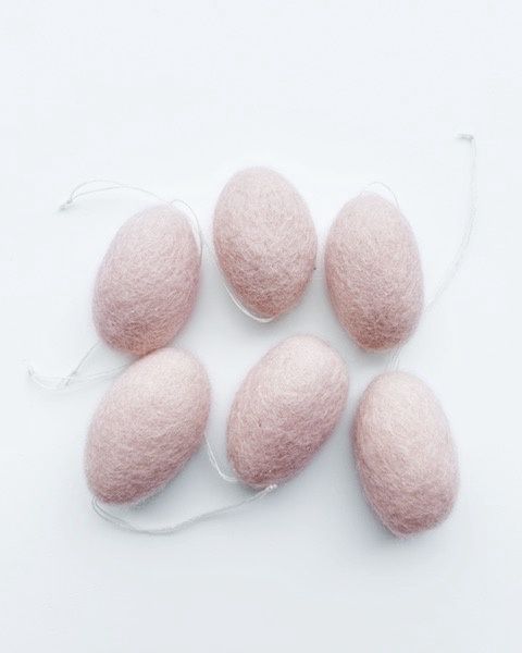 Eitje van vilt pasen · lichtroze