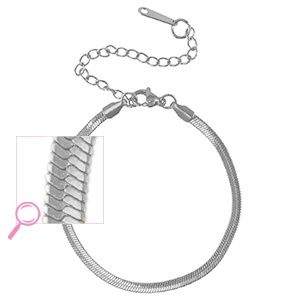Armband snake silver plat