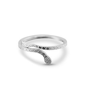 Ring stainless steel snake · silver