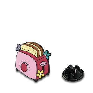 Broche toaster Dark · pink-yellow