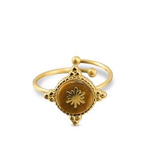 Ring snowflake Gold-brown