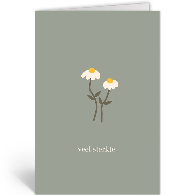 Dubbele kaart veel sterkte · margrietjes