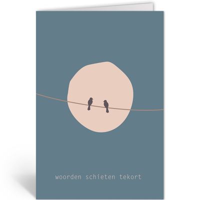 Dubbele kaart · woorden schieten tekort
