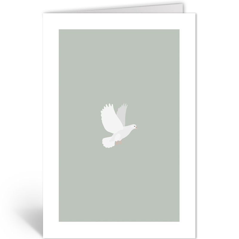 Dubbele kaart · witte duif