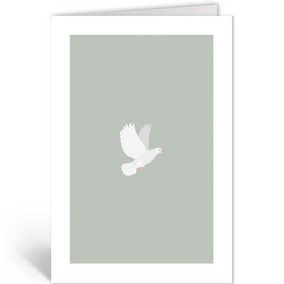 Dubbele kaart · witte duif