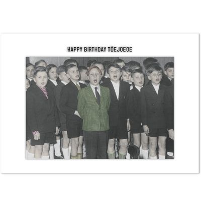 Kartoenfabriek postkaart &#39;happy bday toejoe&#39;