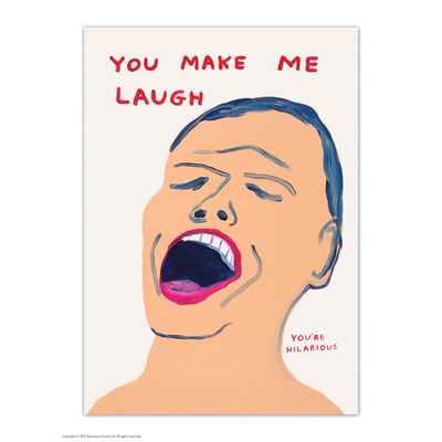Postkaart &#39;You make me laugh&#39;
