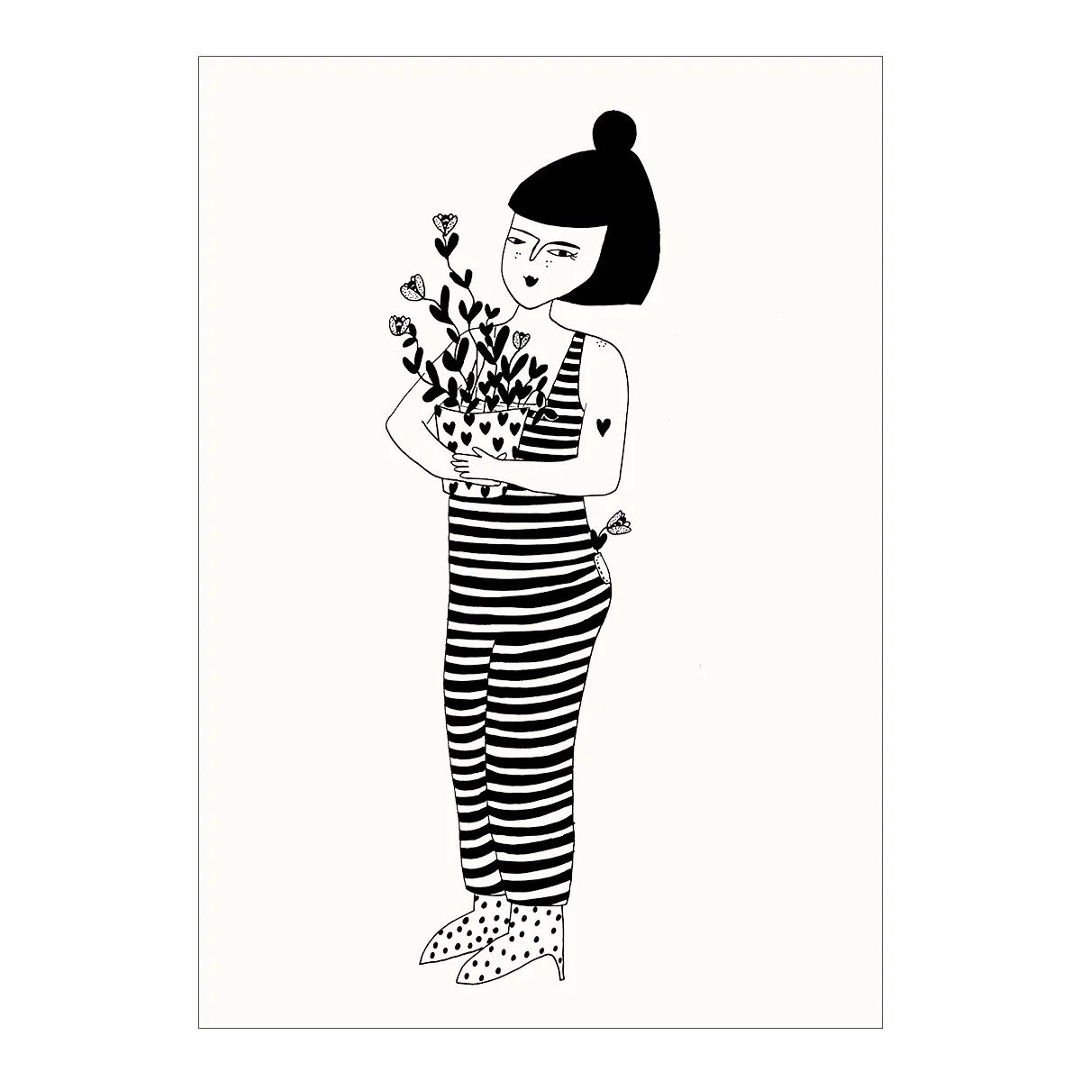 Helen B ansichtkaart • lili flowerpot