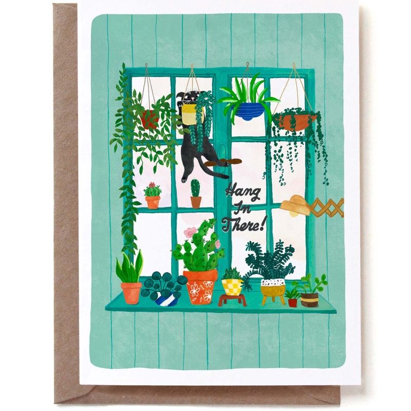 Dubbele kaart &#39;Hang in there&#39;