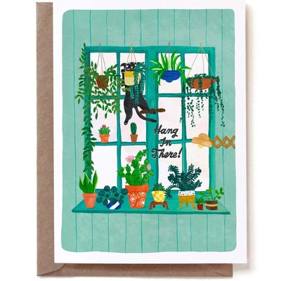 Dubbele kaart &#39;Hang in there&#39;