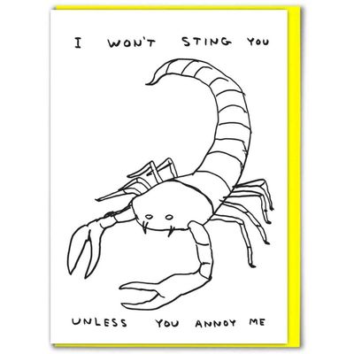 Dubbele kaart &#39;I won&#39;t sting you&#39;