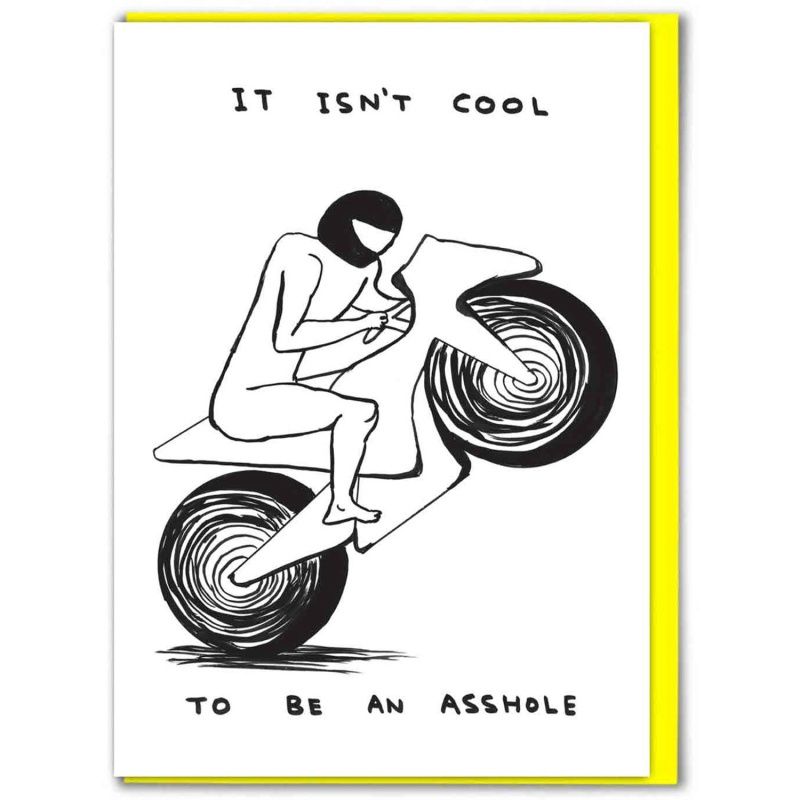 Dubbele kaart &#39;It isn&#39;t cool to be an idiot&#39;