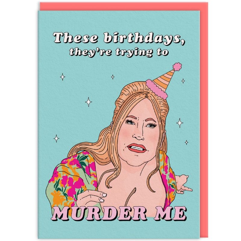 Dubbele kaart &#39;Murder me birthdays&#39;