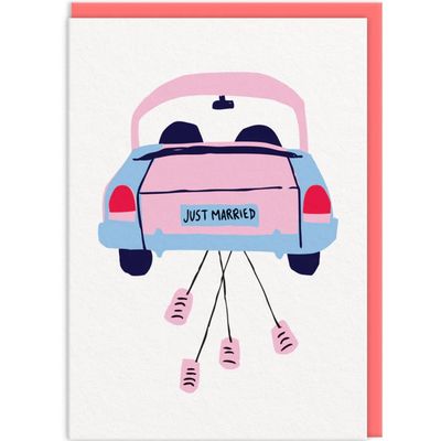 Dubbele kaart &#39;Just married&#39;