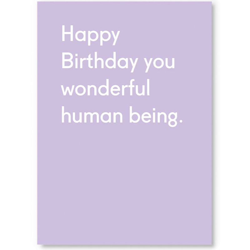 Ansichtkaart &#39;Wonderful human being&#39;