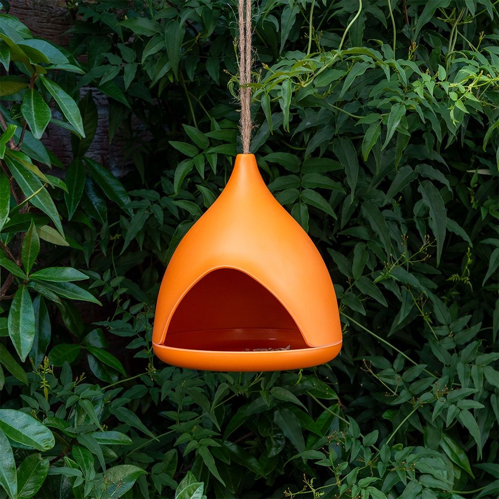 REX · Bamboo fibre vogel voederhuisje - Oranje