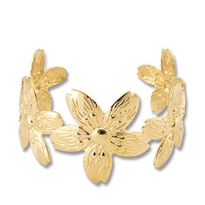 Bangle armband flower Gold