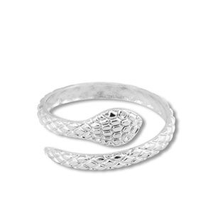 Ring relief snake Silver
