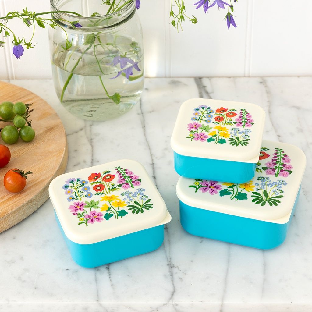 REX · Snackboxen (set van 3) - Wilde bloemen