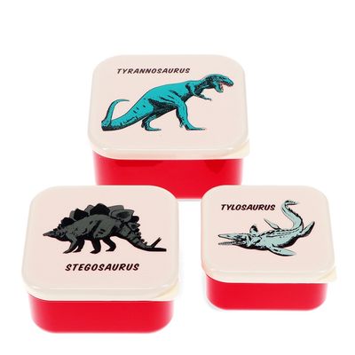 Snack boxen Prehistorisch Land dino&#39;s · set van 3
