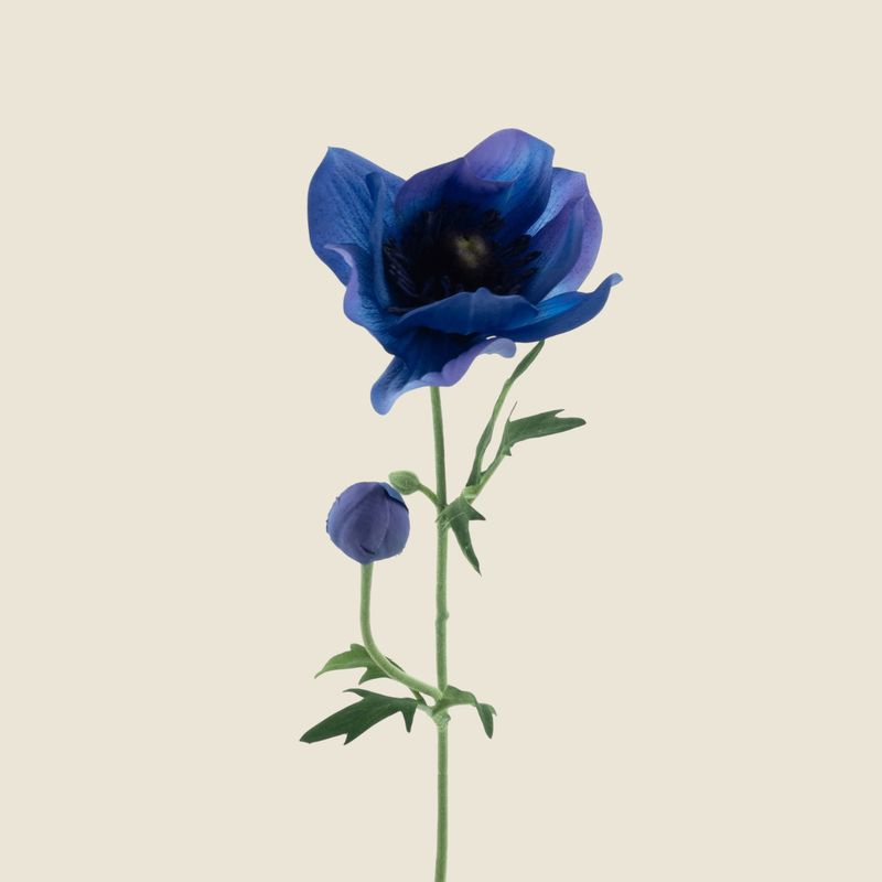 Zijden bloem 'Anemone spray Mina' · blauw