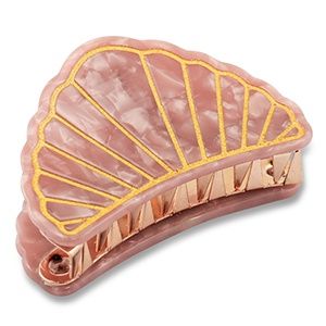Haar klem shell Vintage pink-gold