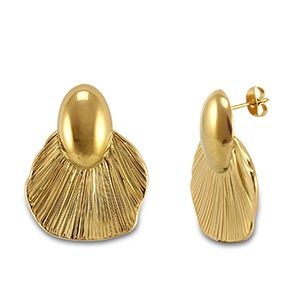 Oorbellen oorstekers waaier · Gold