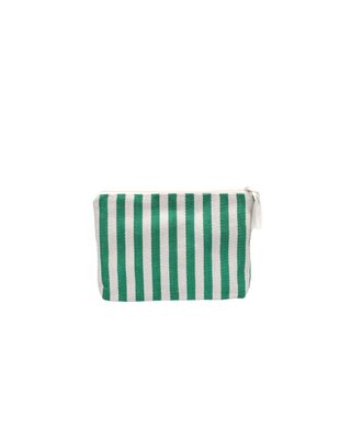 Toilettas striped - groen