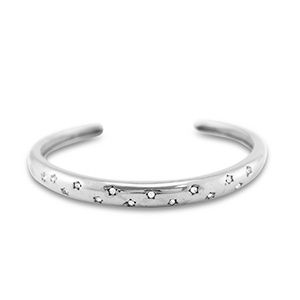 Bangle armband silver smal diamond