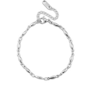 Armband stainless steel silver ovals