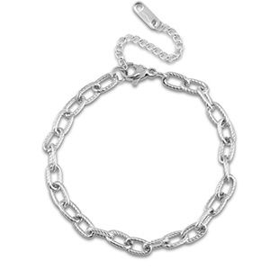 Armband schakels twisted · Silver