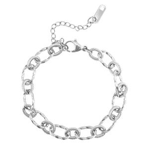 Armband schakels grof twisted · Silver