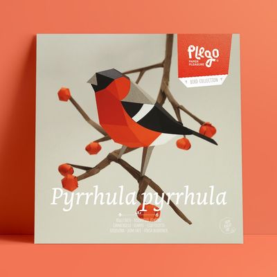 Plego · papieren goudvink vogel &#39;Pyrrhula pyrrhula&#39;
