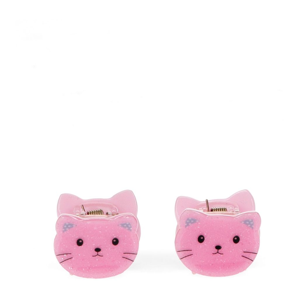 REX · Haar klem set van 2 · Roze katten